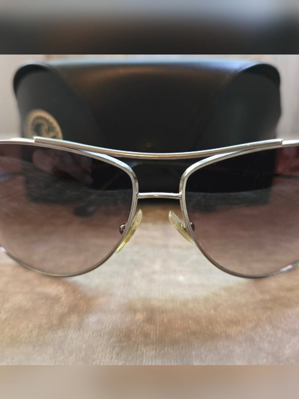 Ray‑Ban RB3293 Aviator Sunglasses – Silver Frame Gradient Brown Lens – Unisex